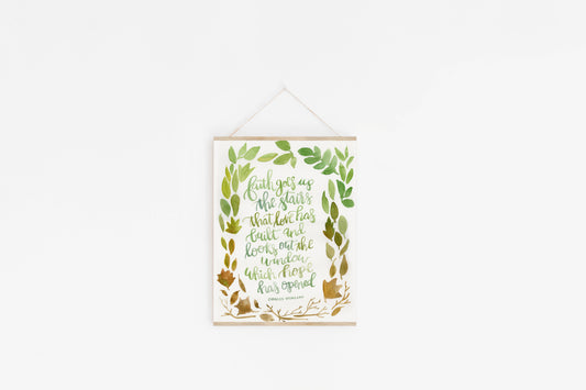 Faith quote by Spurgeon watercolor print