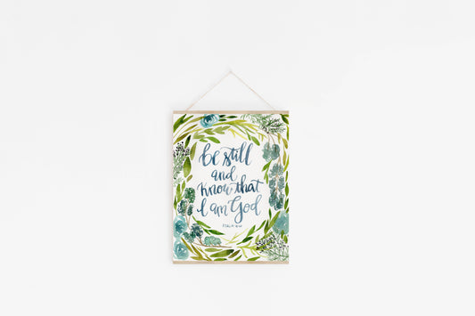 Be Still and Know watercolor print