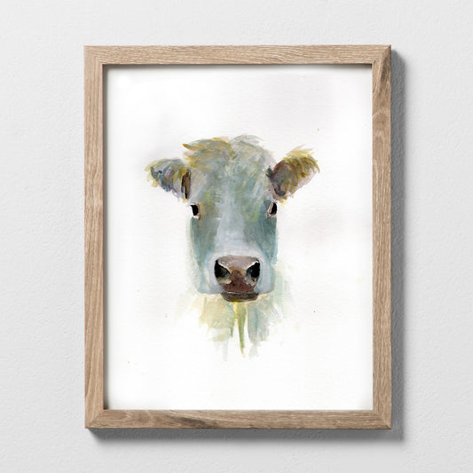 Farm Cow watercolor print