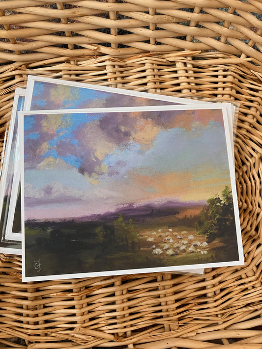 Set of 2 Keeping Watch pasture notecards