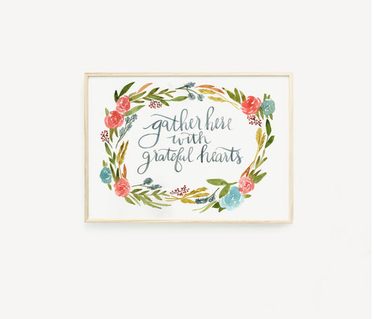 Gather Here watercolor print