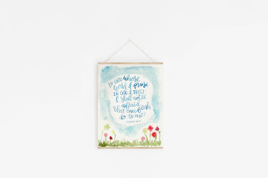 In God I Trust watercolor print