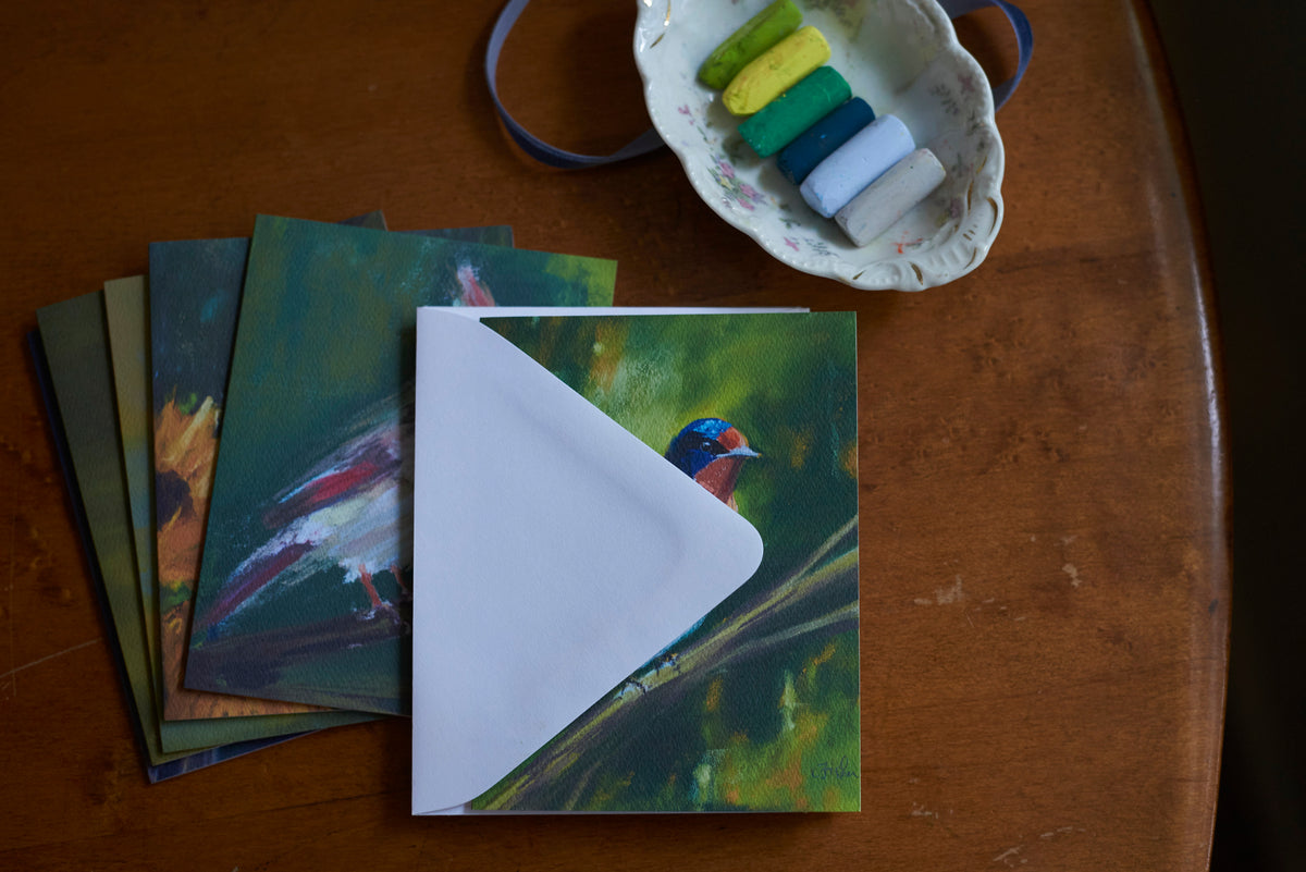 Set of 5 Cardinal notecards