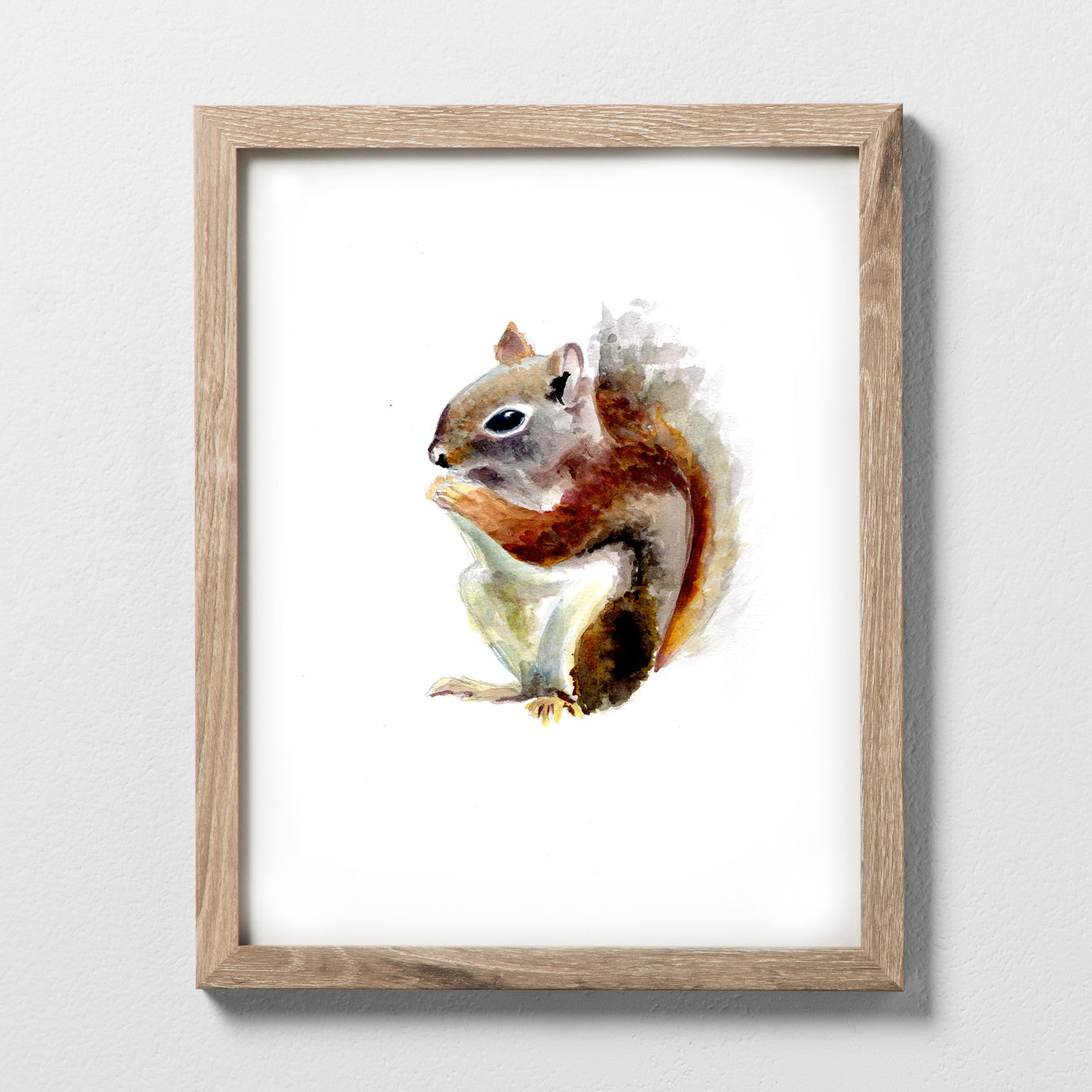 Squirrel watercolor print