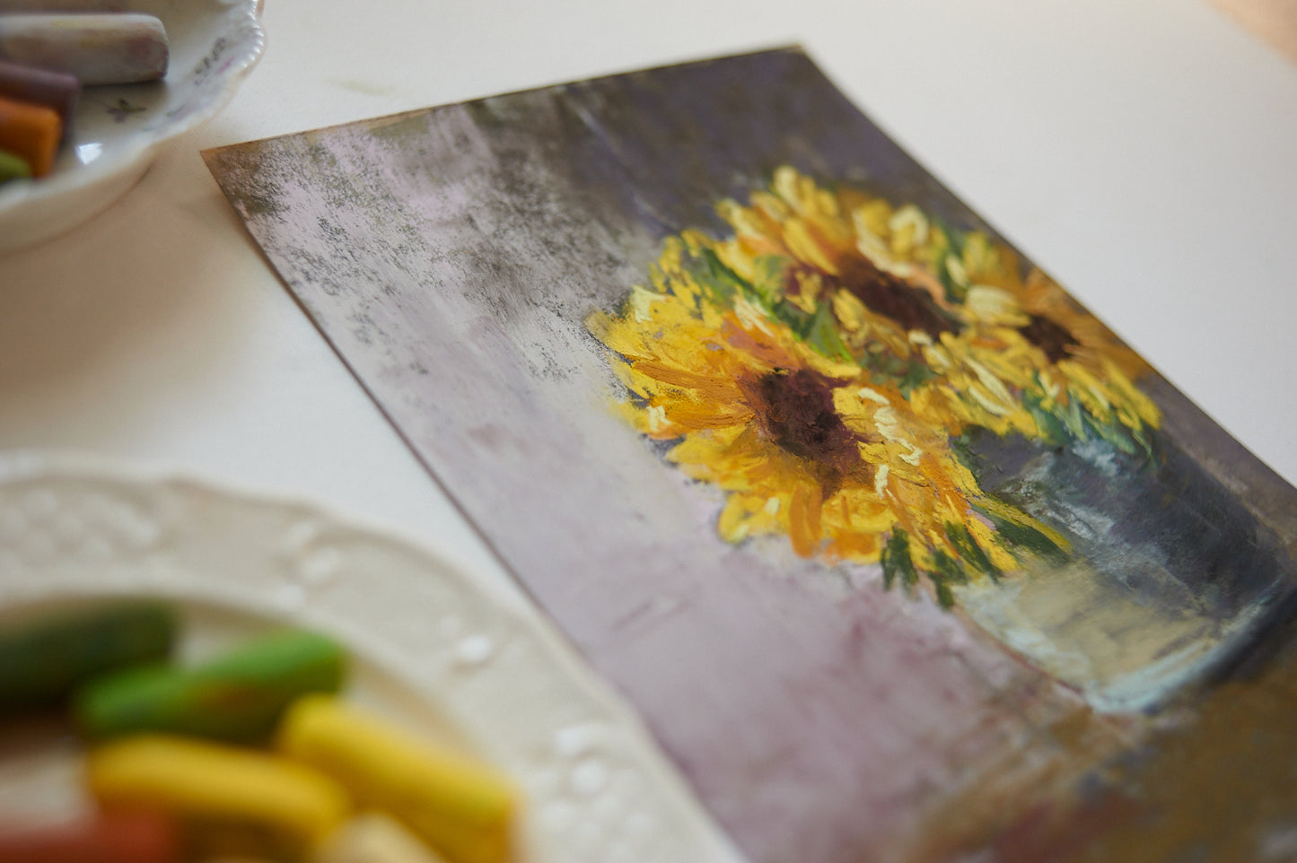 Trio of sunflowers