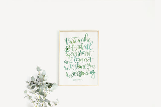 Trust in the Lord watercolor print